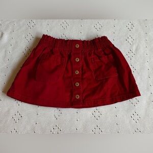 Carter's Deep Red Button-Front Skirt